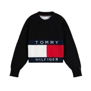 Maglione con maxi logo