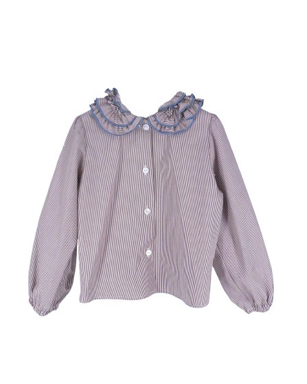 657431006A6CBD432640761CE9B78BC6_ Completo camicia a righe colletto volant, gilet e short
