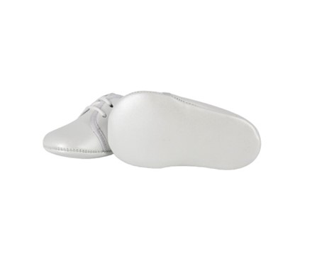 Scarpa culla in pelle con lacci