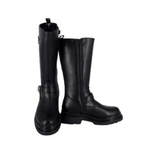Stivale alto in ecopelle con zip