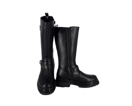 Stivale alto in ecopelle con zip
