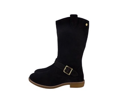 Stivale in pelle scamosciata con zip