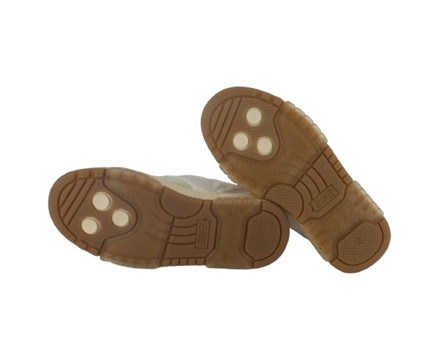Sneaker in pelle con doppio velcro