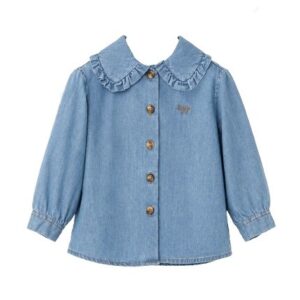 Camicia manica lunga in denim leggero