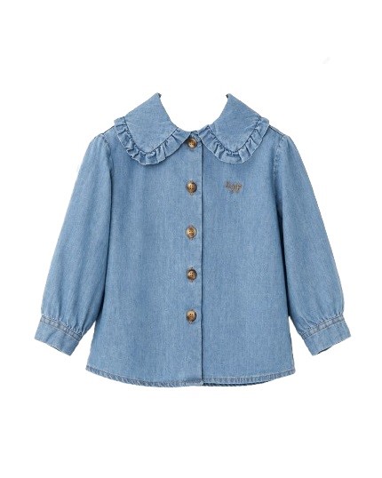 6DC39ABB89C646DB6A1982CD08D87AD4_ Camicia manica lunga in denim leggero