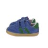 Sneaker primo passo in camoscio con doppio velcro