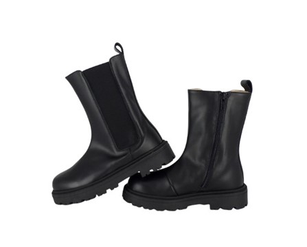 Stivale in pelle con zip