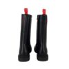 Stivale alto in eco pelle con lacci logati e zip