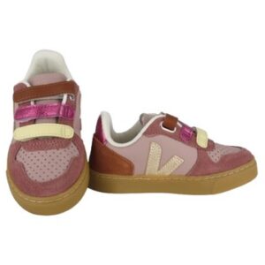 Sneaker in pelle e camoscio con triplo velcro