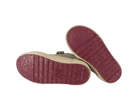 Sneaker alta in eco pelle metallizzata con velcro e lacci