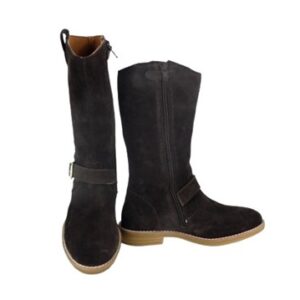 Stivale in pelle scamosciata con zip
