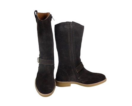 Stivale in pelle scamosciata con zip
