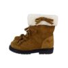 Stivaletto in pelle scamosciata con fiocchetti e zip