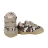 Sneaker primo passo in camoscio con doppio velcro