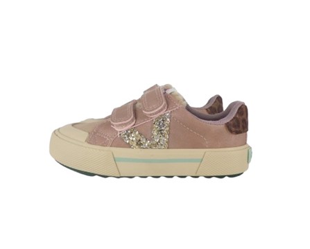 Sneaker in eco pelle con doppio velcro