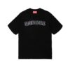 T-shirt con logo in denim