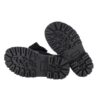 Stivaletto in pelle con gambale in tessuto e fiocco