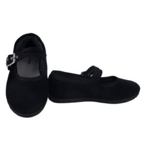 Ballerina in velluto con fibbia