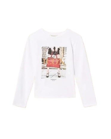 T-shirt manica lunga con stampa