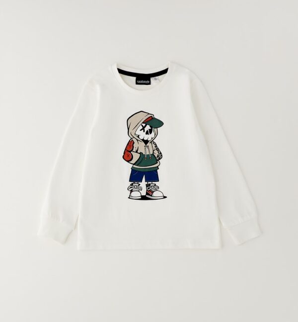 T-shirt manica lunga con stampa