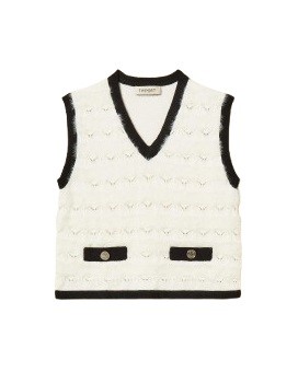 80A589ED1C514FF9FBBC6C3F377DDEF4_ Gilet in maglia pelo lungo scollo a v