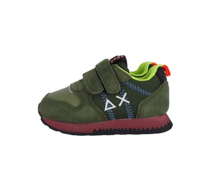 816AADD6B639BEC26C18C0FB067A0CC4_ Sneaker bassa in camoscio e tessuto con doppio velcro