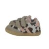 Sneaker primo passo in camoscio con doppio velcro