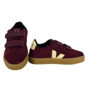 Sneaker in pelle scamosciata con doppio velcro