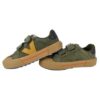 Sneaker in camoscio con doppio velcro