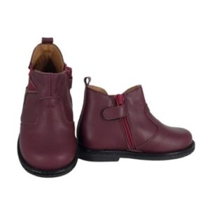 Stivaletto in pelle con elastico e zip