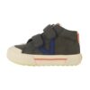 Sneaker alta in eco pelle con doppio velcro
