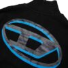 Felpa con zip e logo sul retro