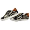 Sneaker in cavallino con lacci e zip