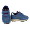 Sneaker bassa in camoscio e tessuto con doppio velcro