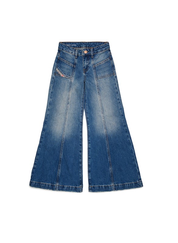 Pantalone in denim a zampa