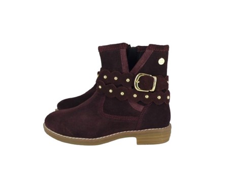 Stivaletto in pelle scamosciata con zip