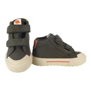 Sneaker alta in eco pelle con doppio velcro