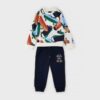 Completo felpa stampa allover e pantalone