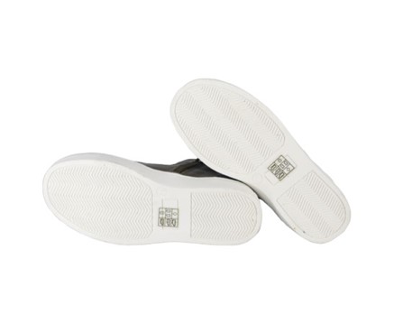Sneaker alta in pelle e camoscio con lacci