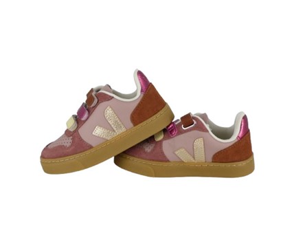 Sneaker in pelle e camoscio con triplo velcro
