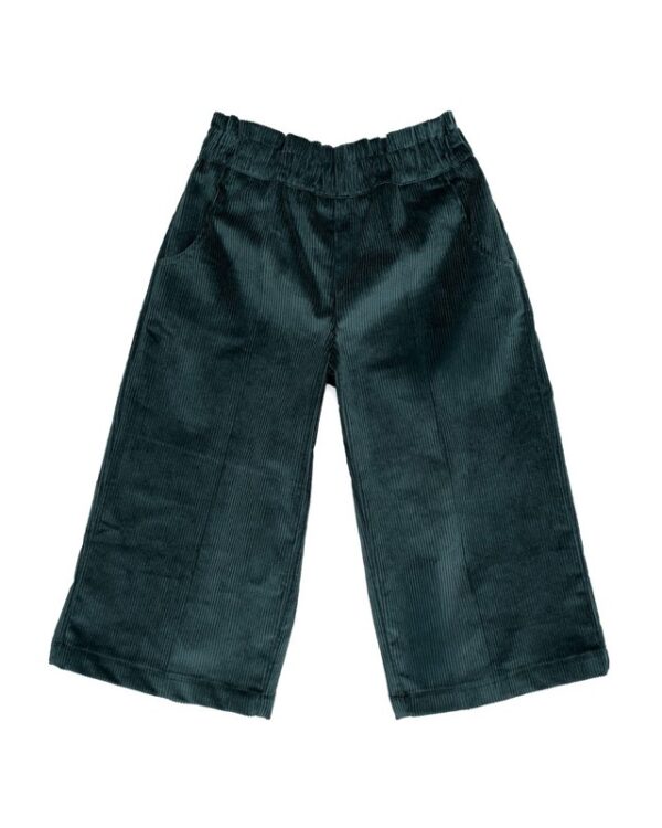 Pantalone in velluto con elastico in vita