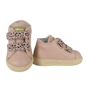Sneaker primo passo in pelle con doppio velcro