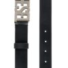 Cintura in pelle con logo
