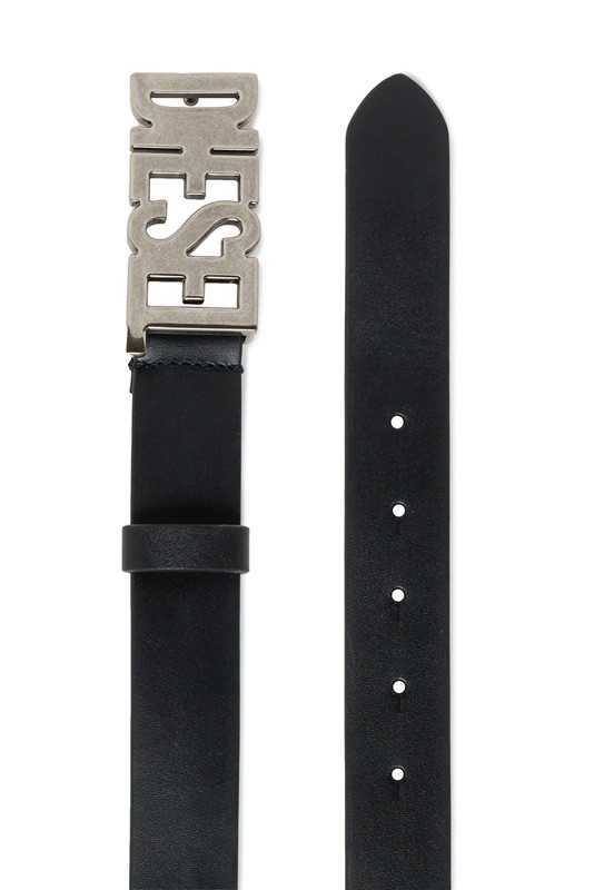 Cintura in pelle con logo