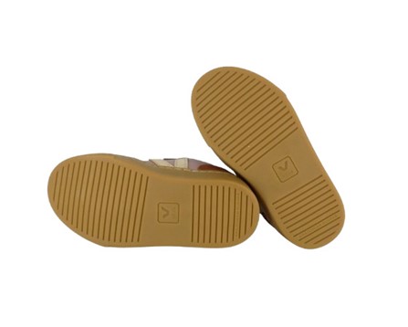 Sneaker in pelle e camoscio con triplo velcro