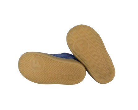 Sneaker primo passo in camoscio con doppio velcro