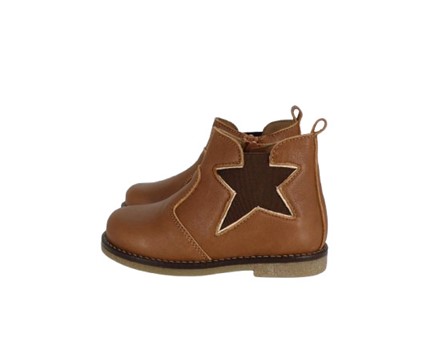 Stivaletto in pelle con elastico e zip