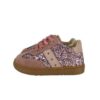 A6DC74A6CCF2144DE88931AC1BDD4420_ Sneaker primo passo in pelle e glitter con lacci e zip