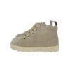 Sneaker primo passo in camoscio con lacci e zip