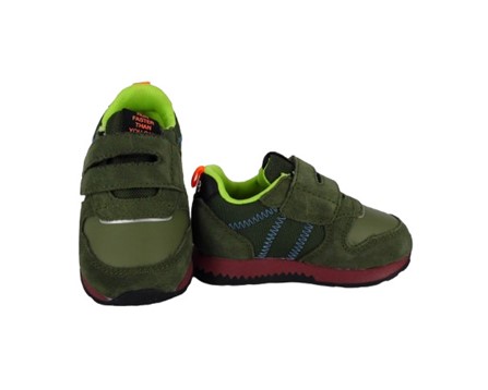 A9813C2E2B20DEBA2D2EC8D781F40AA3_ Sneaker bassa in camoscio e tessuto con doppio velcro